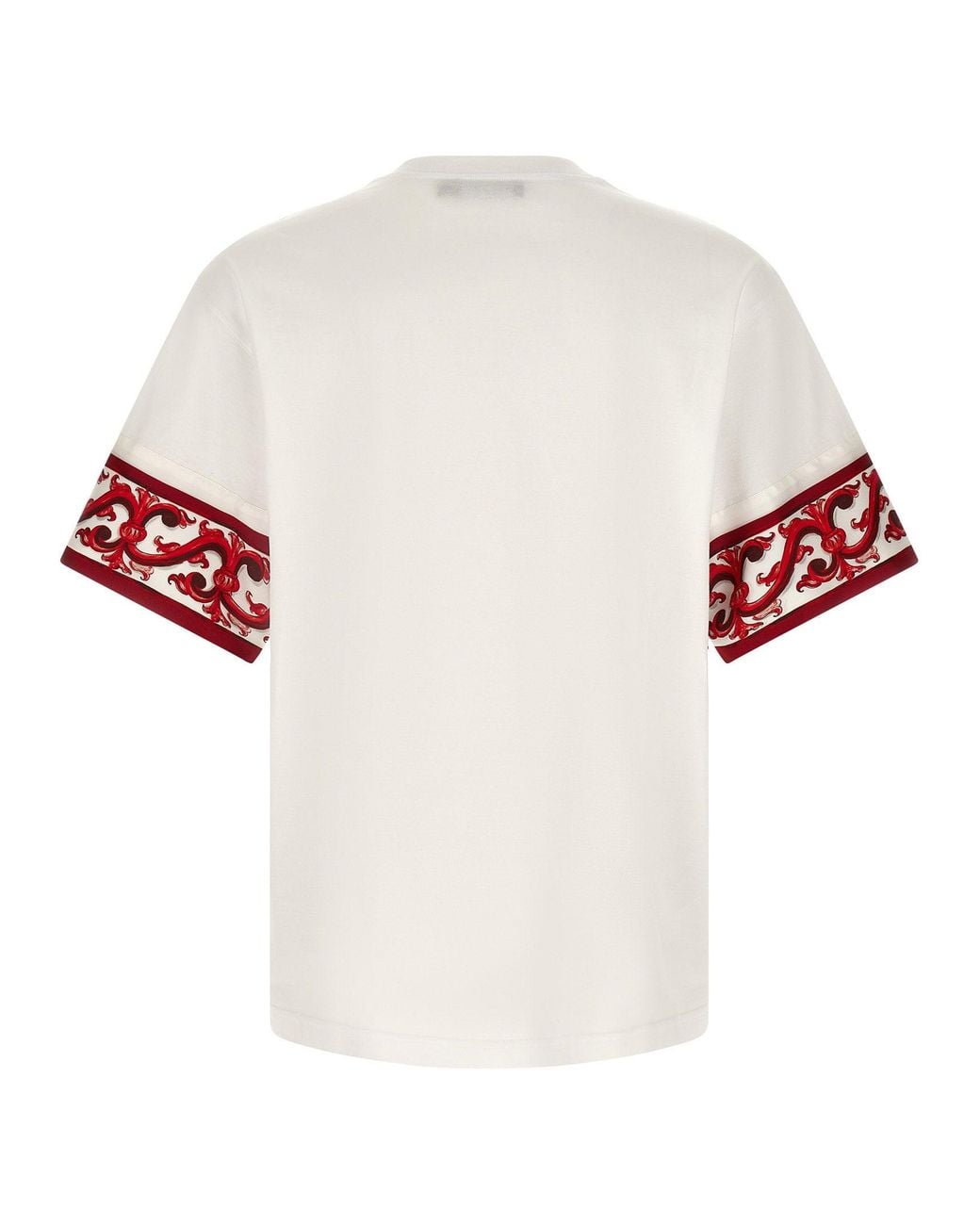 Dolce & Gabbana White Dolce & Gabbana Maiolica T-Shirt for men