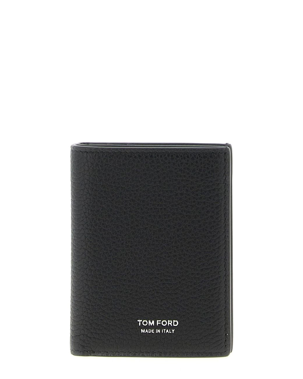 Tom Ford Black Grain Leather Card Case