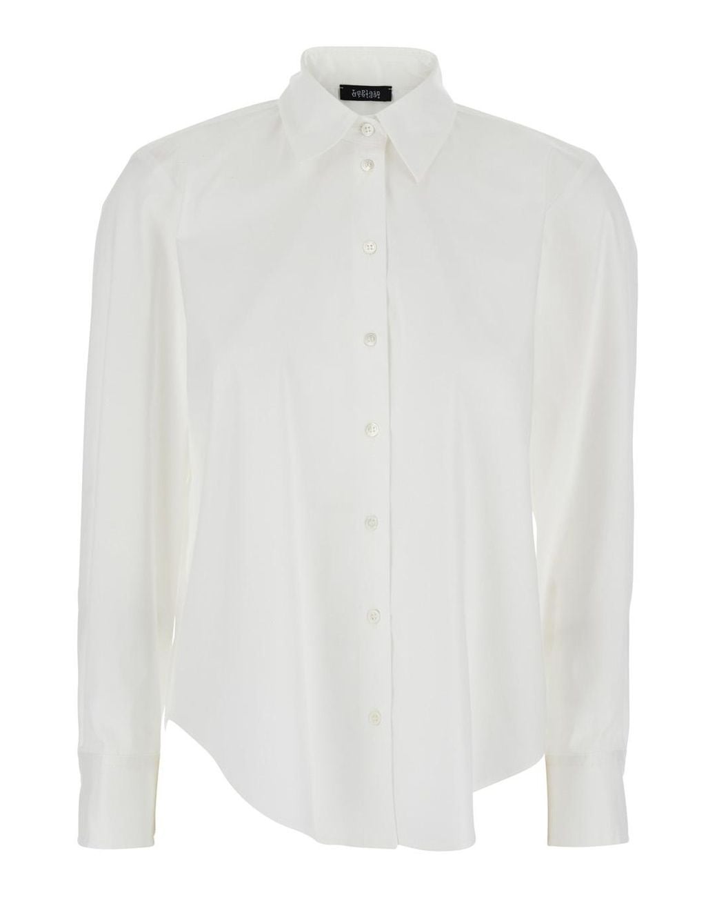 Le Plain White Shirt With Classic Collar And Button Cuffs