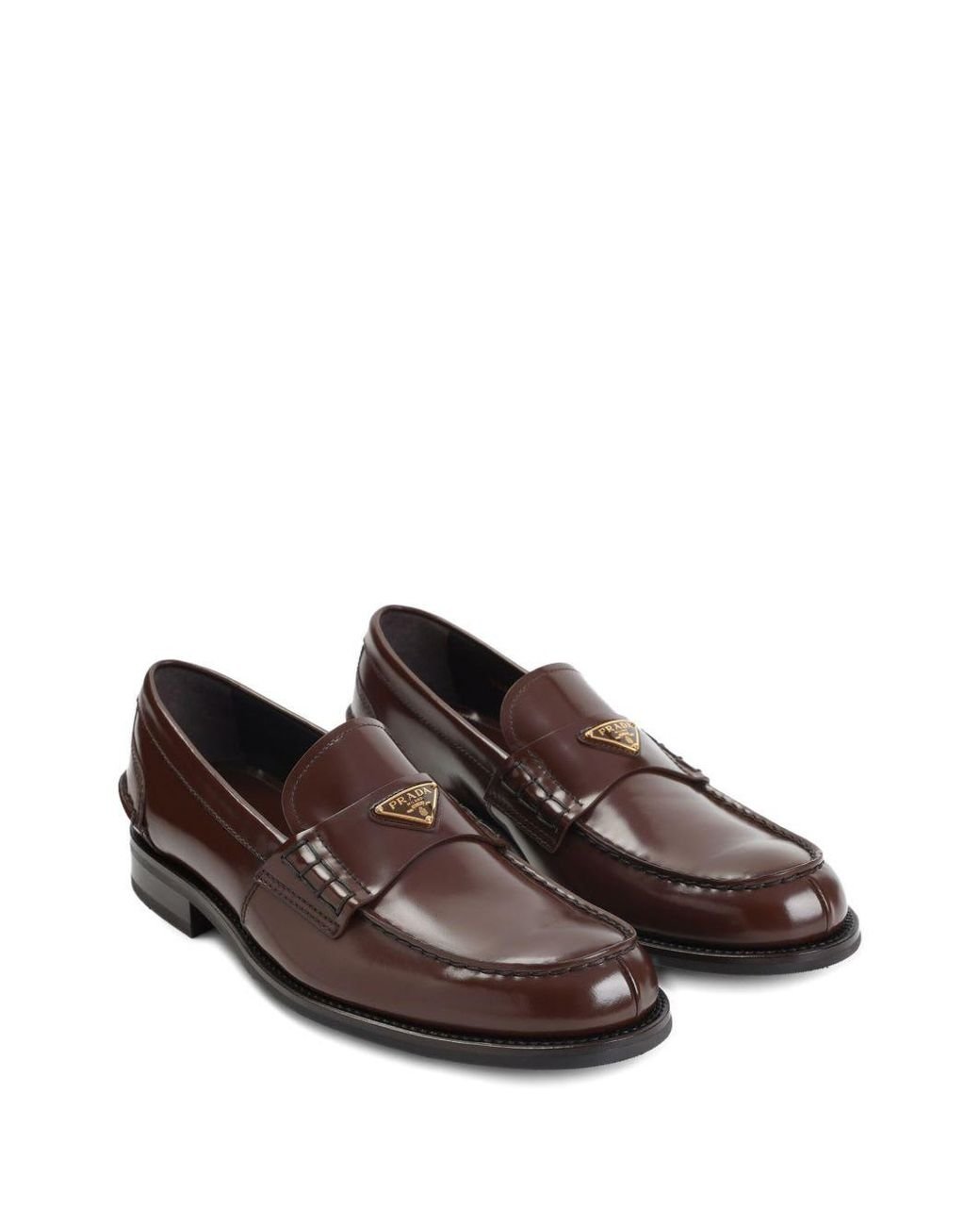 Prada Brown Flat Shoes for men