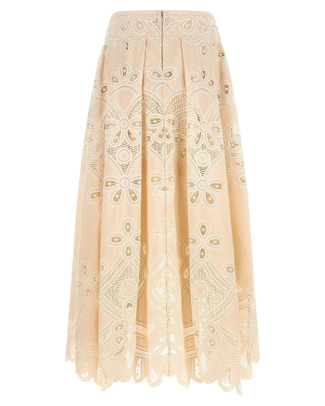 Elie Saab Natural Carving Embroidery Skirt