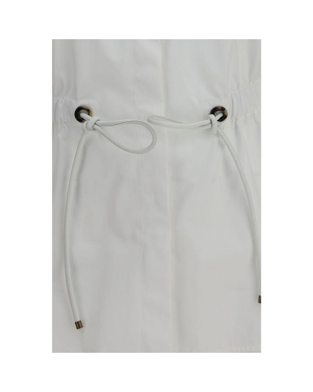 Max Mara Gray White Cotton Dress Shirt