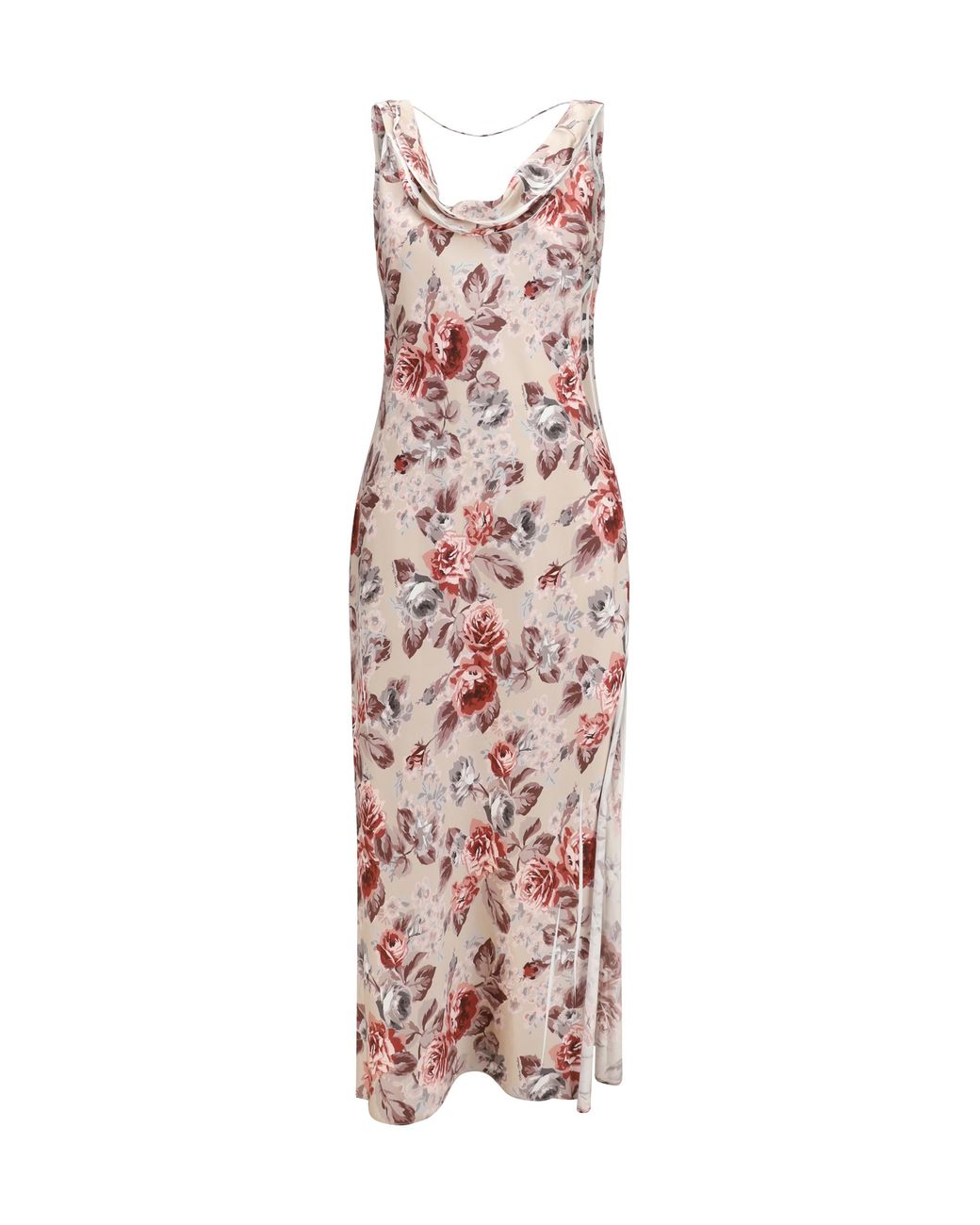 Acne Pink Dress Floral-Print Viscose