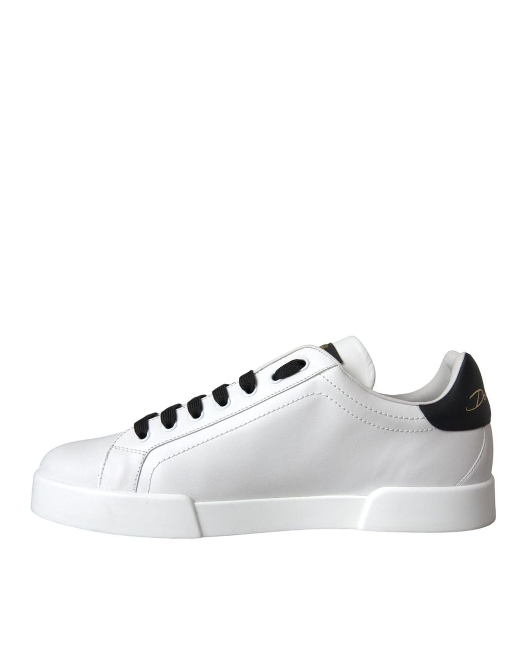Dolce & Gabbana Black Dolce & Gabbana Calf Leather Low-Top Sneaker for men