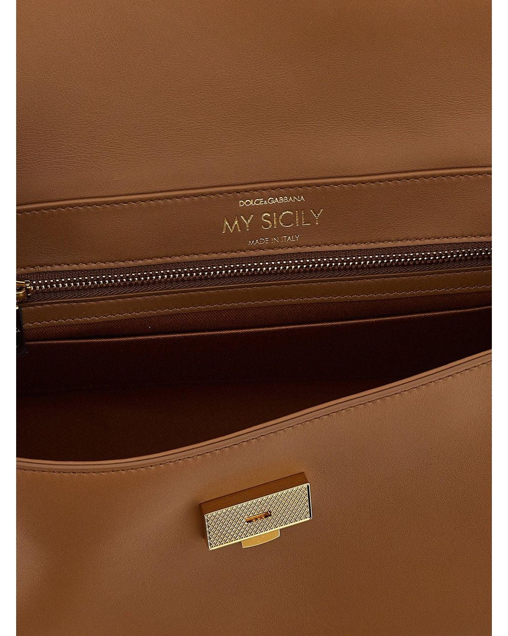 Dolce & Gabbana Brown Dolce & Gabbana My Sicily Top Handle Bag