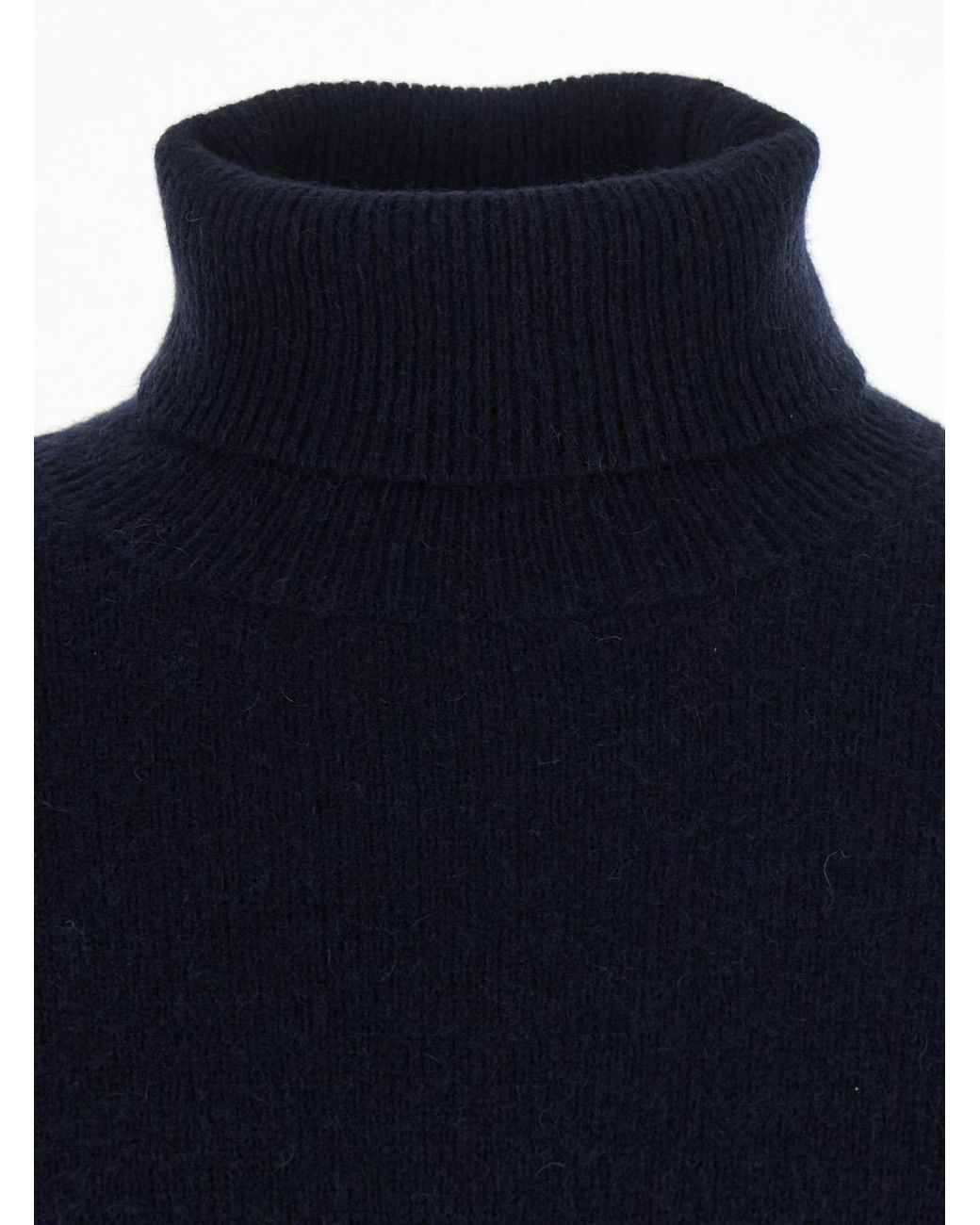 Roberto Collina Blue Turtleneck Sweater Wool Virgin Tops for men