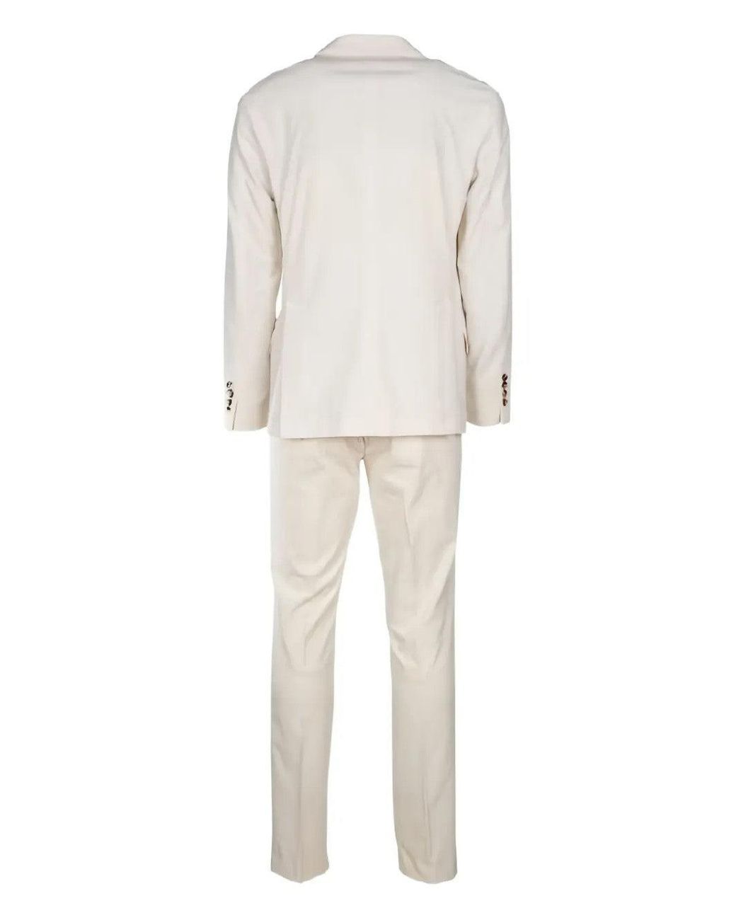 Brunello Cucinelli Natural Off Tailored Suit for men