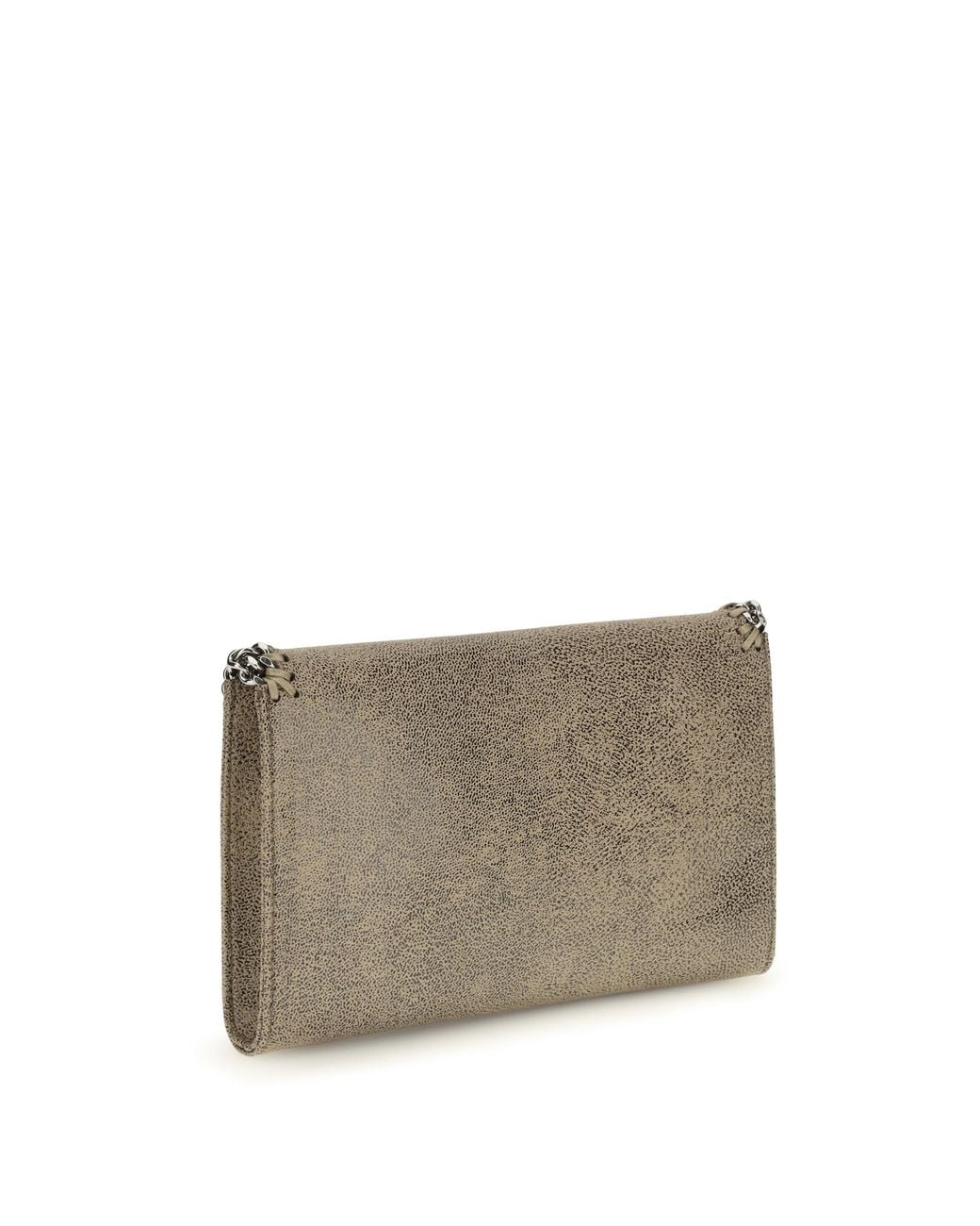Stella McCartney Gray Chain Wallet Falabella Polyester Bag