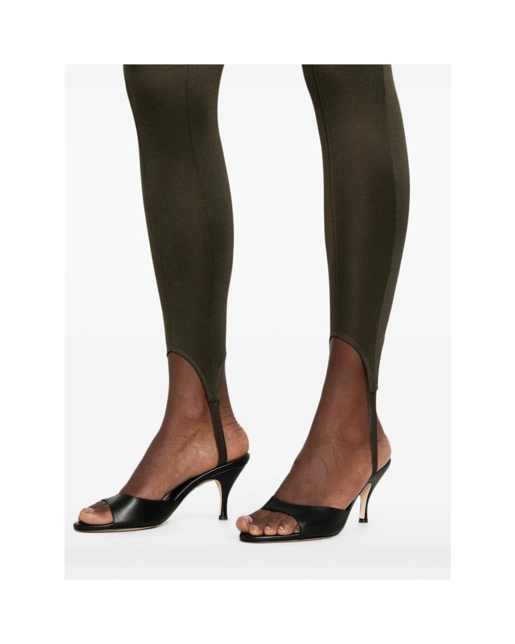 Frankie Shop Green Stirrup Leggings Caserta Polyester