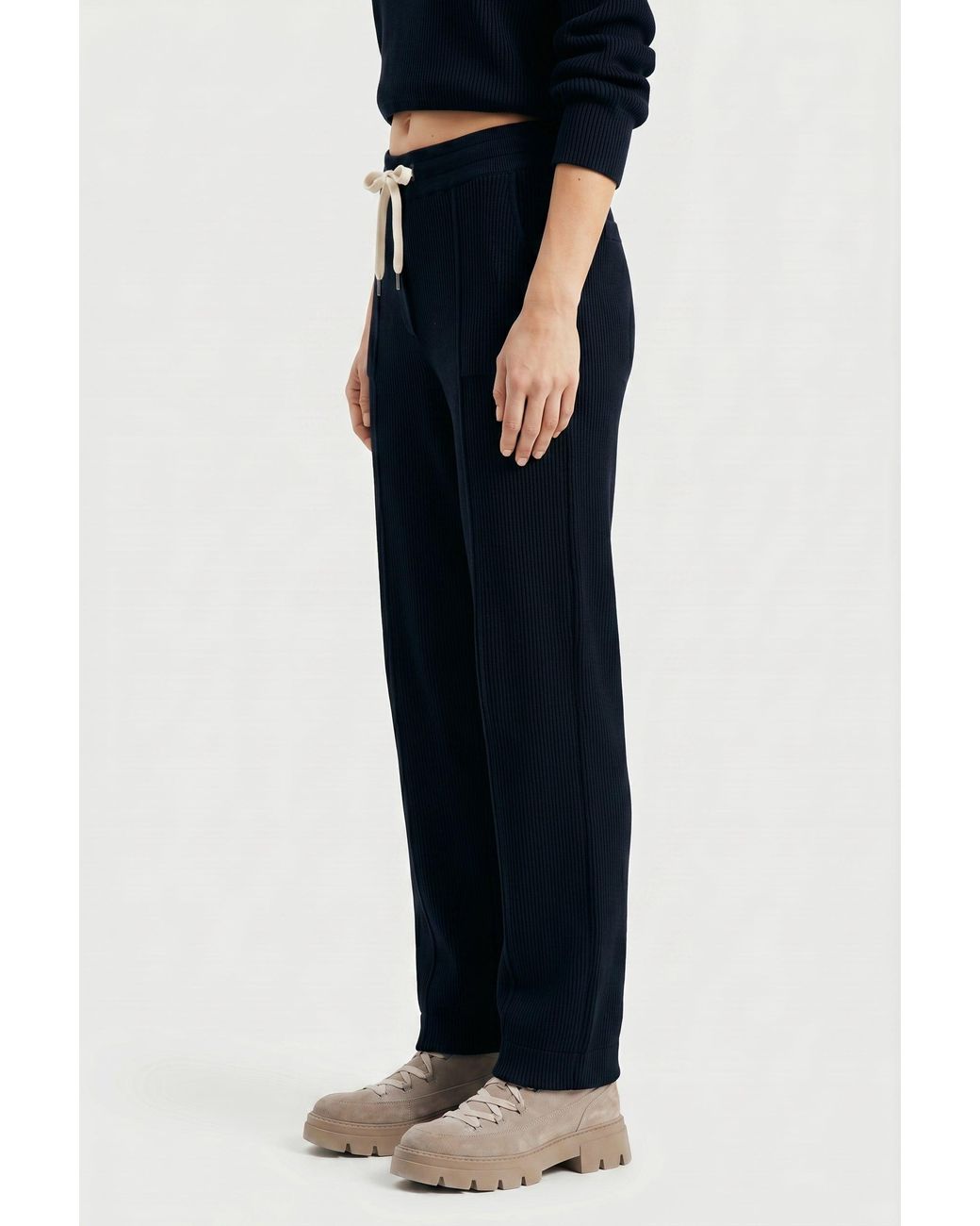 Brunello Cucinelli Blue Relaxed Cotton Trousers