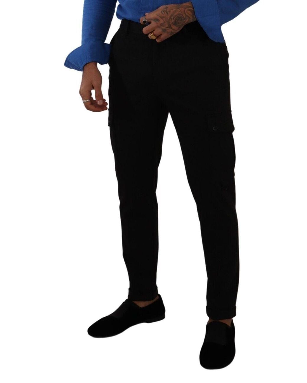 Dolce & Gabbana Black Elegant Slim Fit Cargo Pants for men