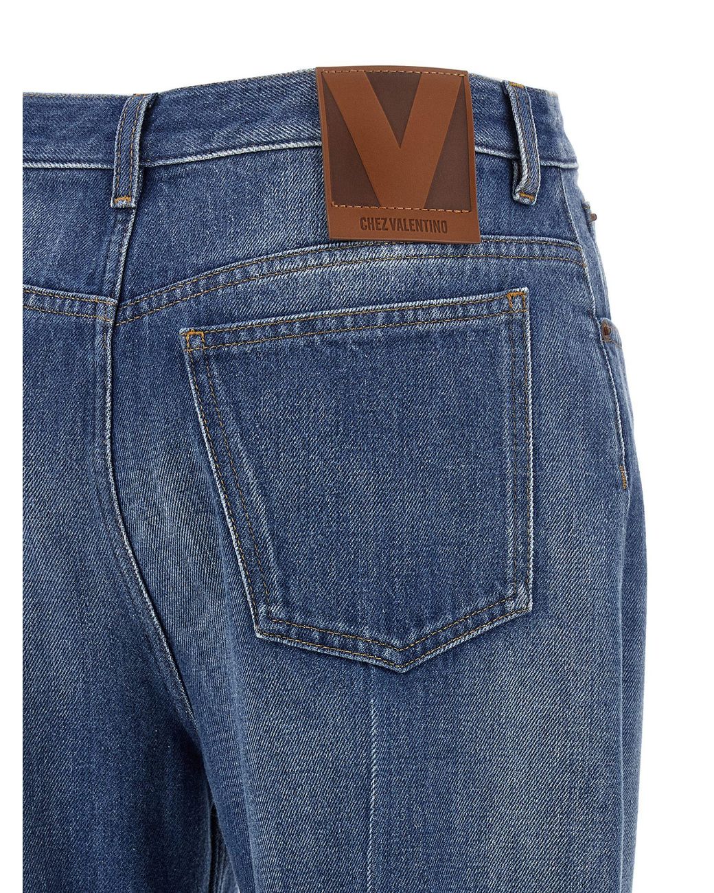 Valentino Garavani Blue Flared Jeans Cotton