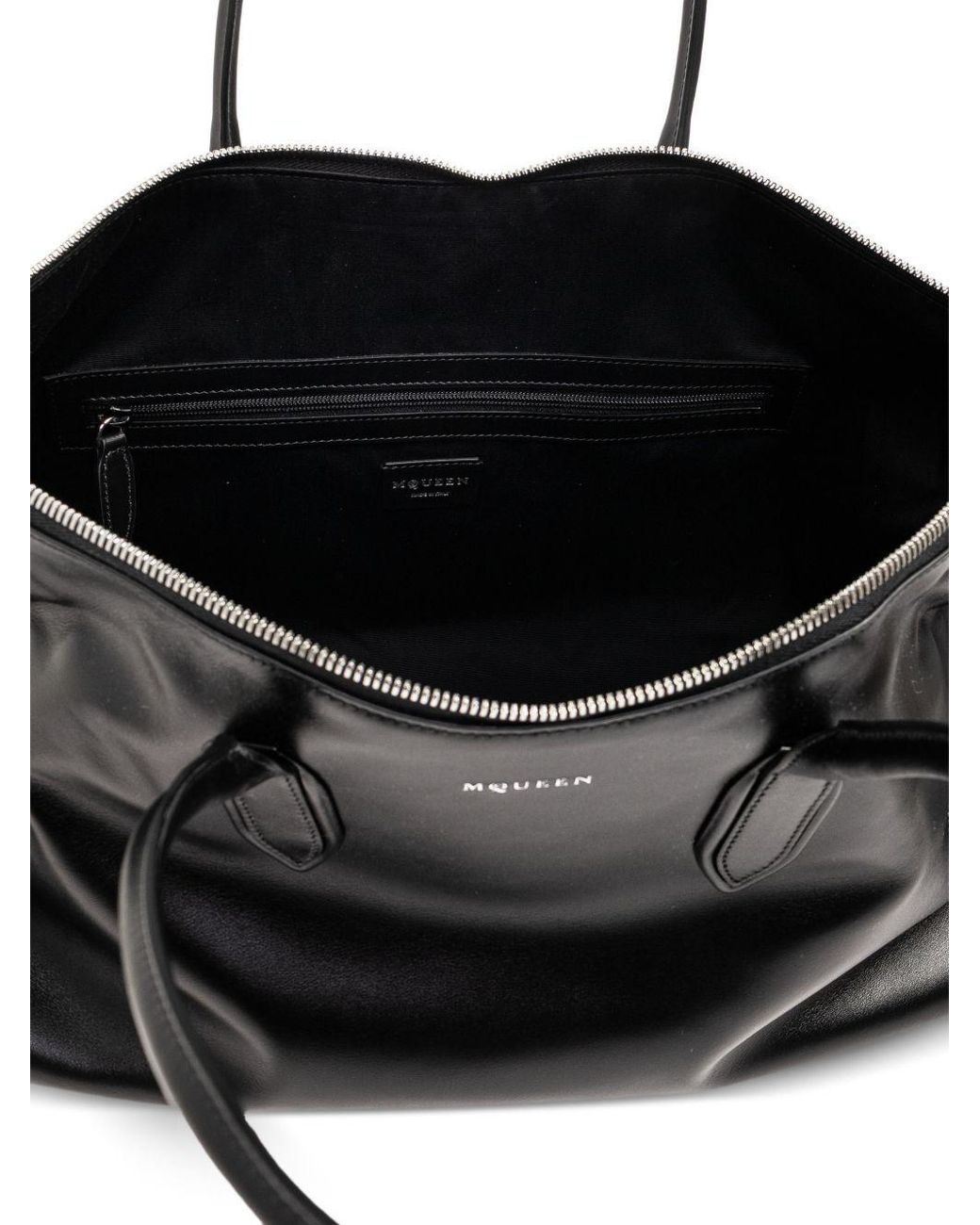 McQueen Black Maxi Manta Shoulder Bag