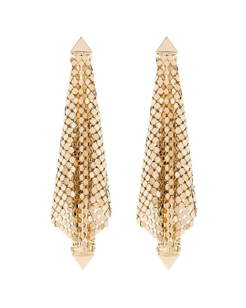Rabanne Metallic Earrings Wire Mesh