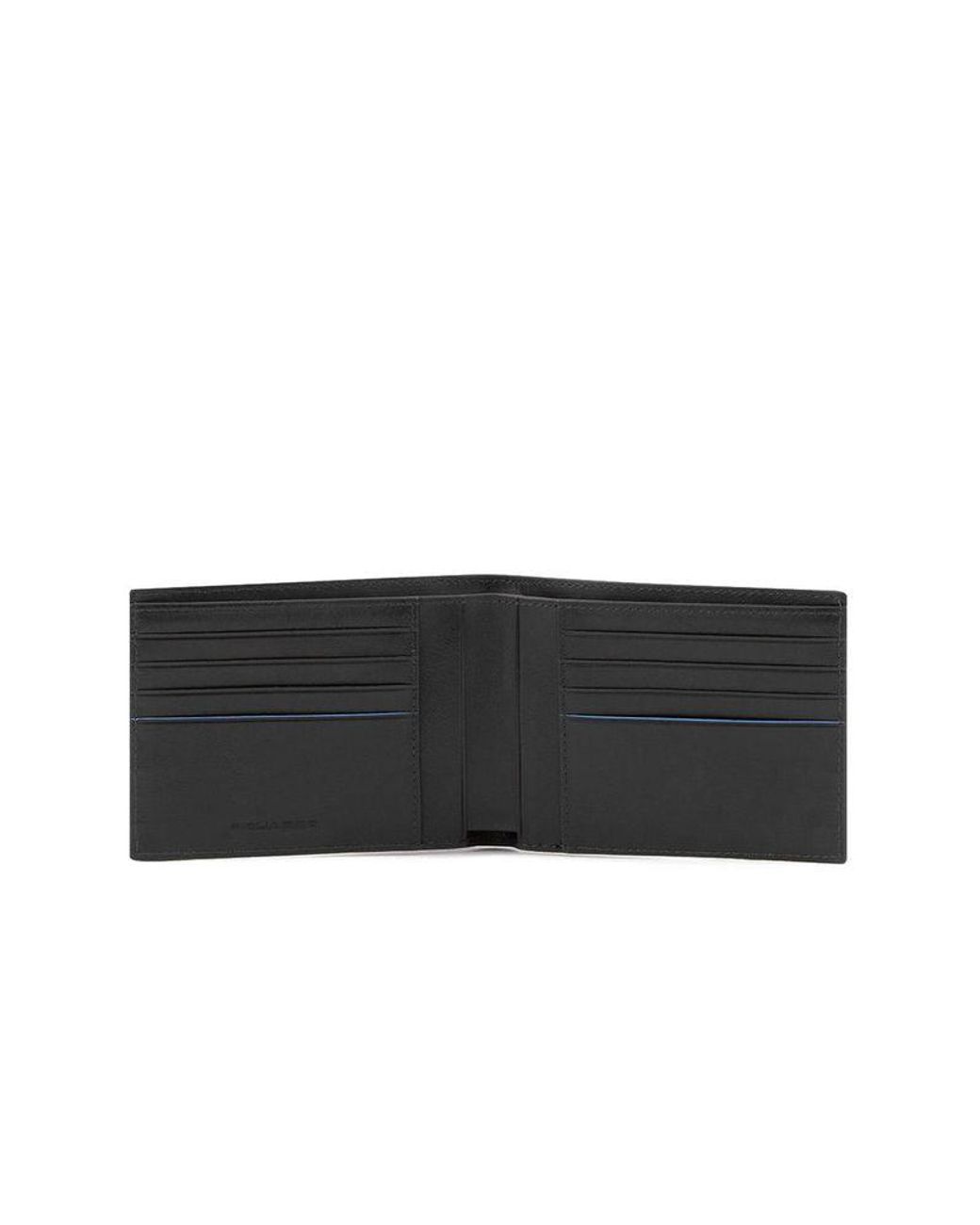 Piquadro Black Leather Bags Wallets for men