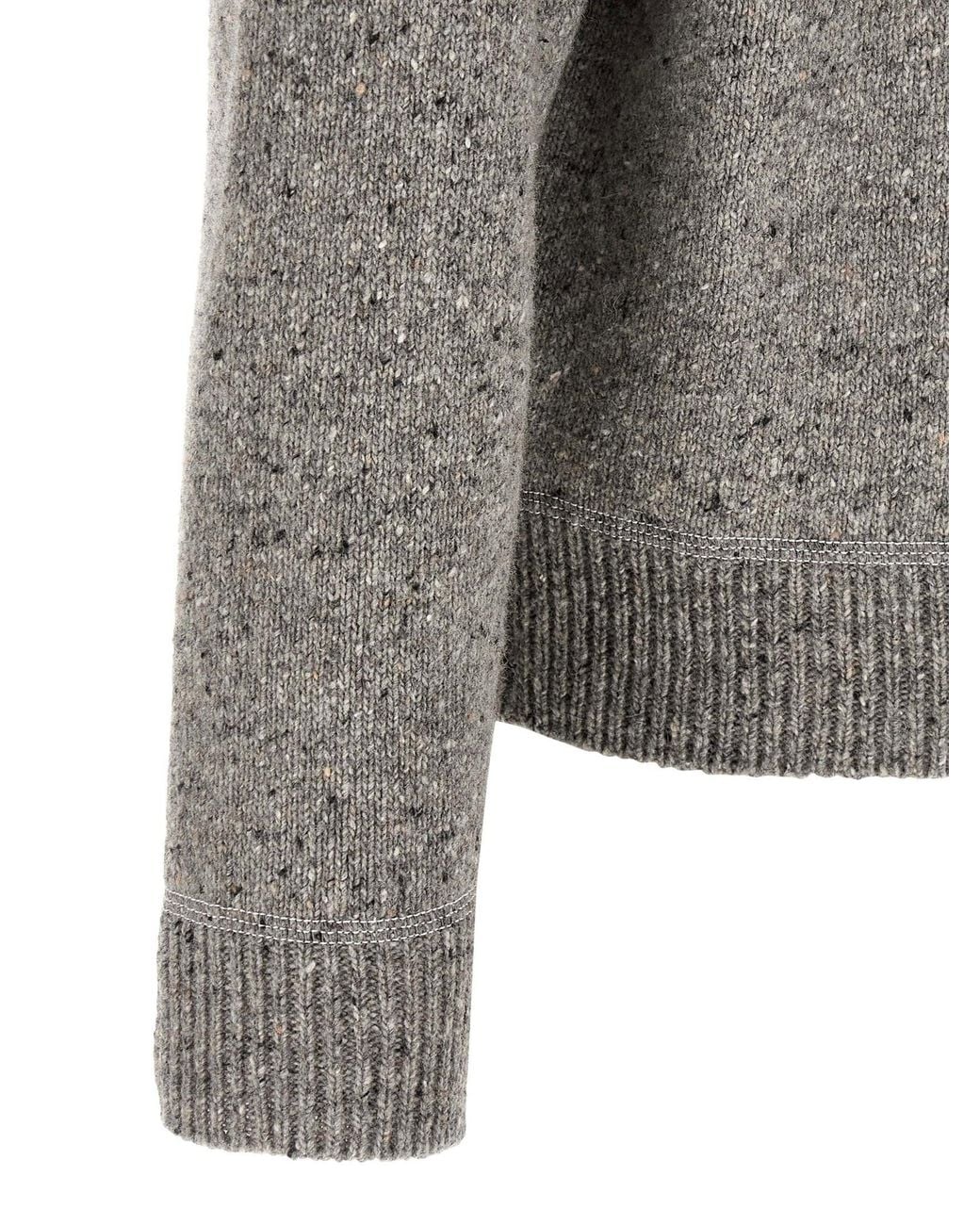DSquared² Gray Wool-Blend Knit Cardigan for men