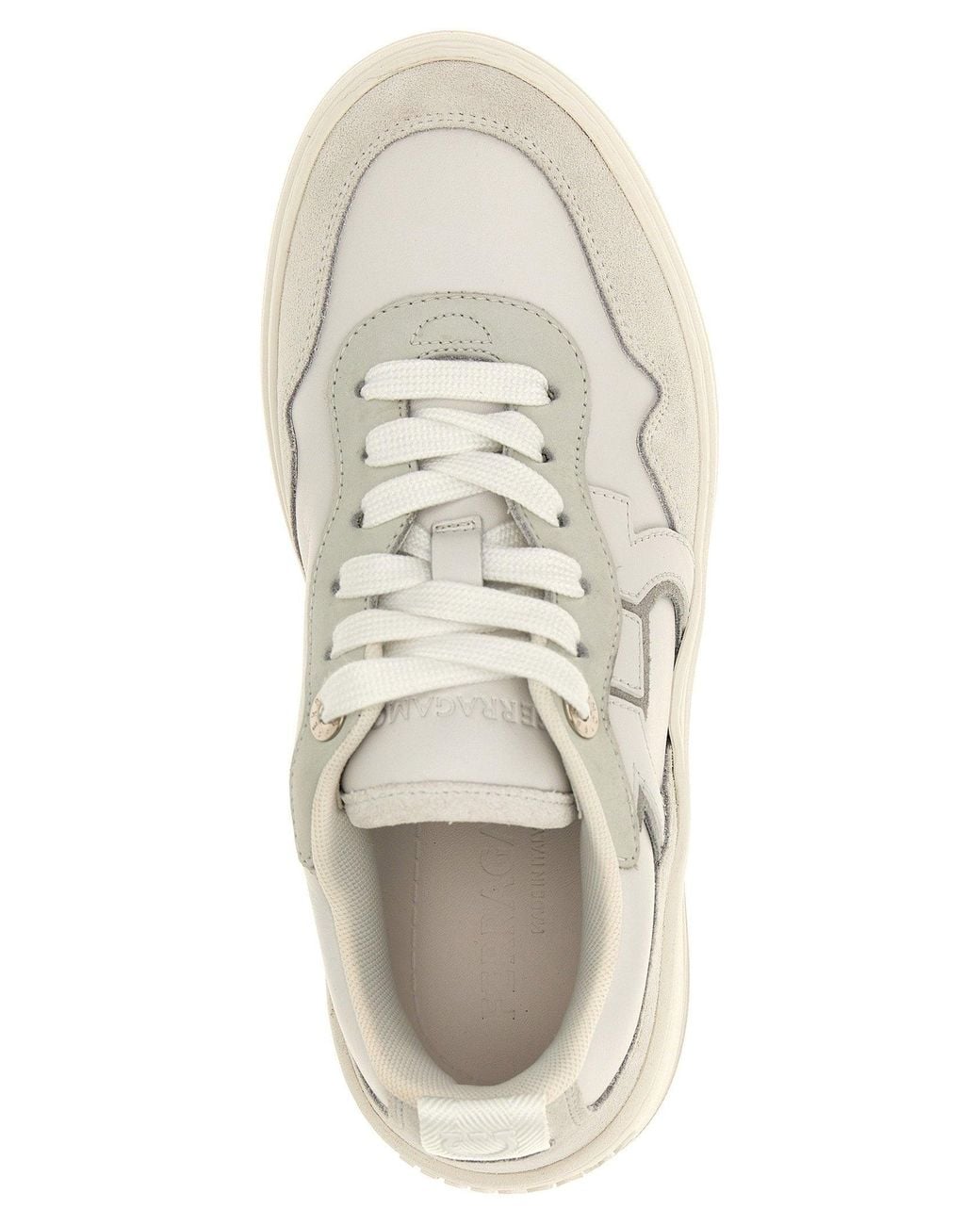 Ferragamo White Dania Sneakers