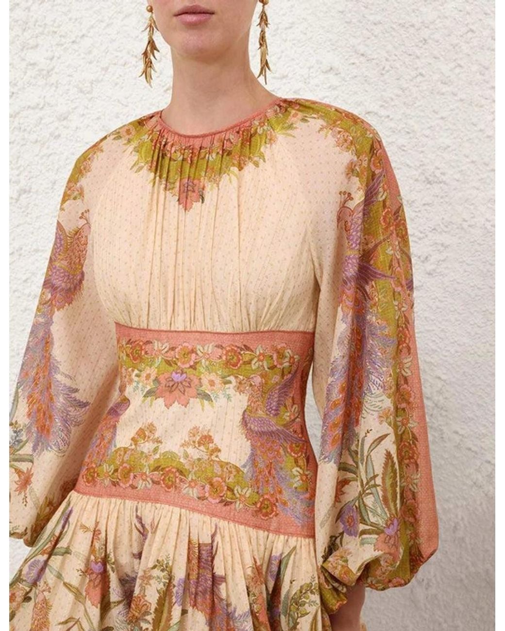 Zimmermann Orange Zimmermann Zimmer Dress — Cream