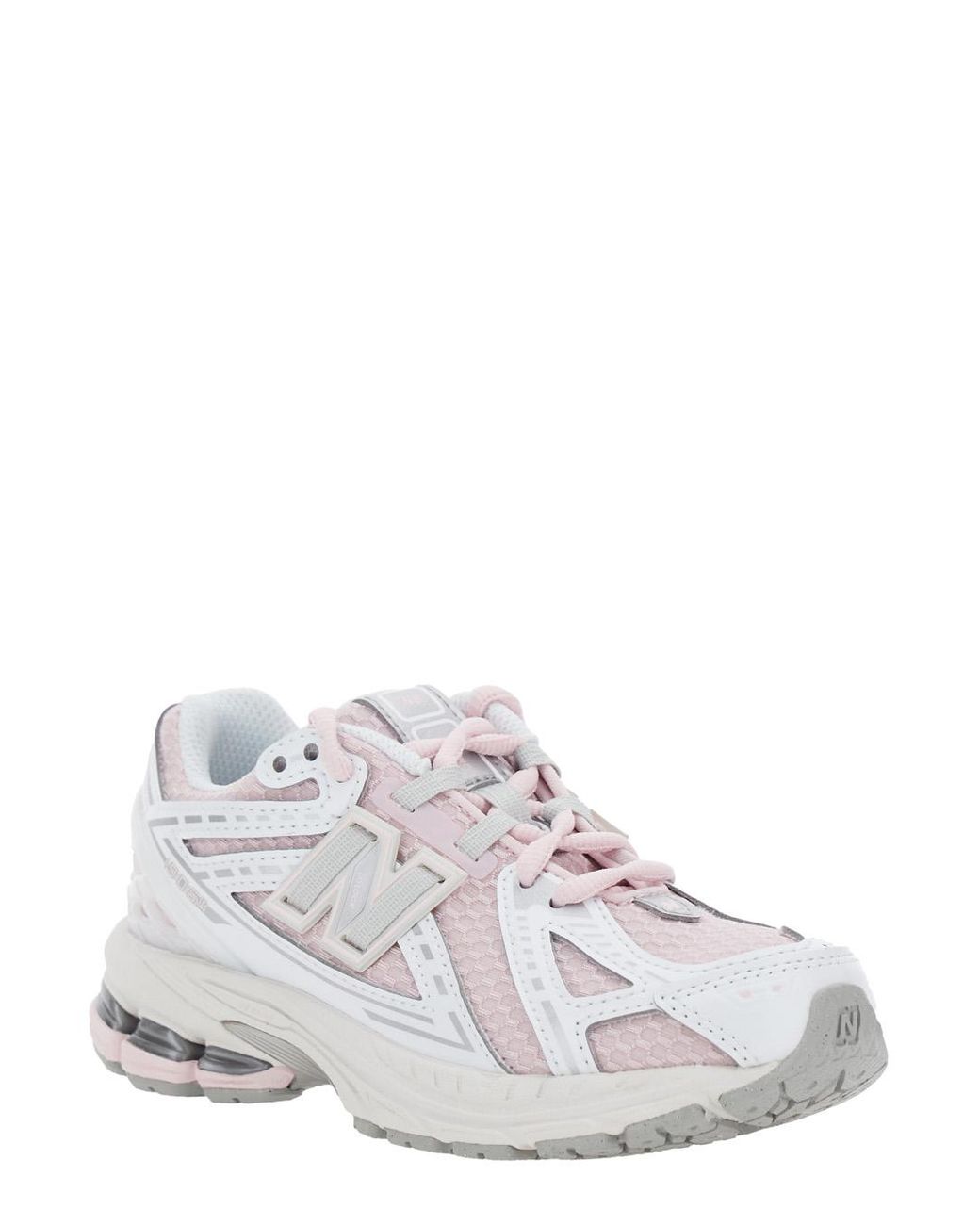 New Balance White Low Top Sneakers With Logo Detail Synthetic Fabric Trainers