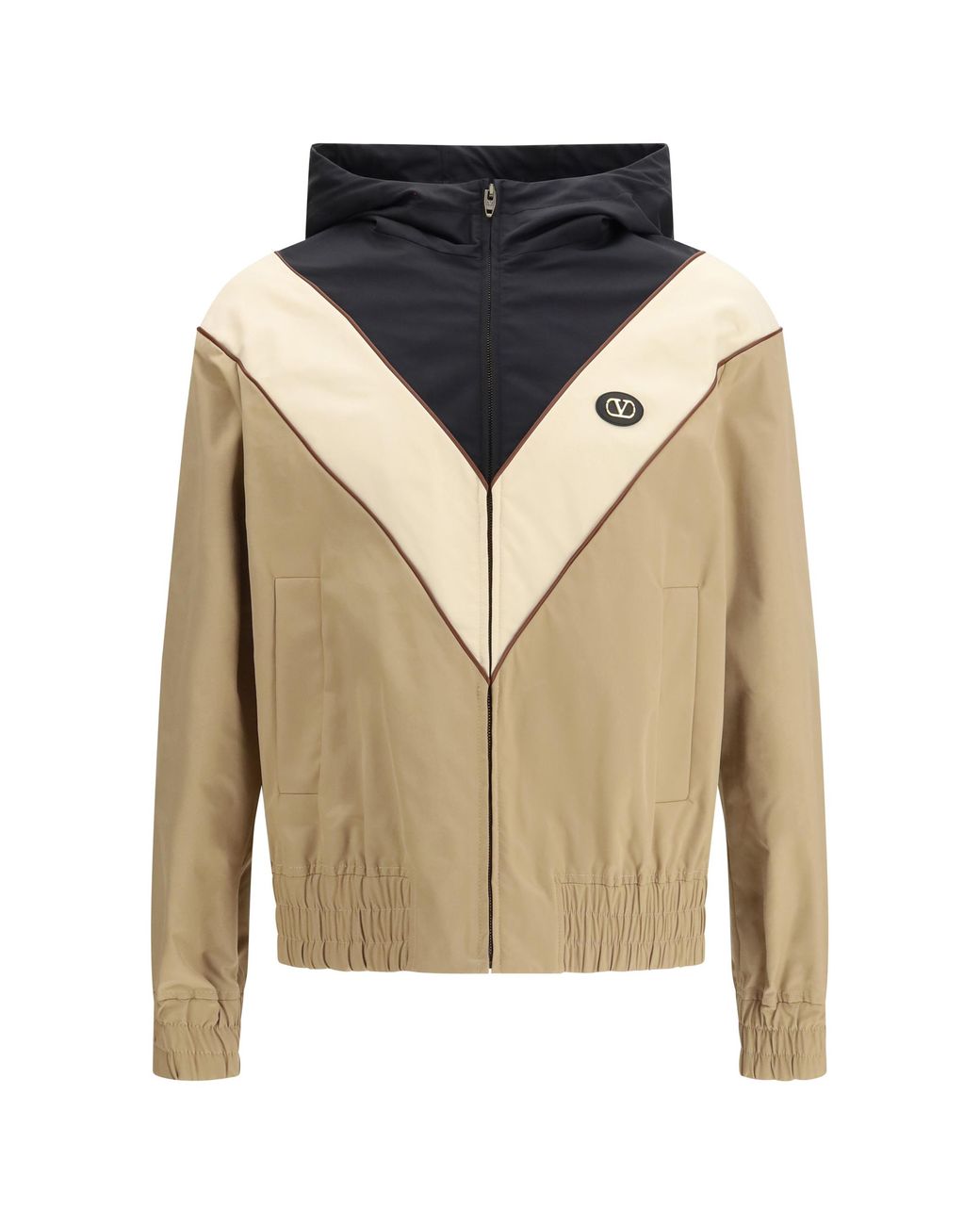Valentino Multicolor Nylon Hooded Windbreaker Jacket Polyester; Elastane for men
