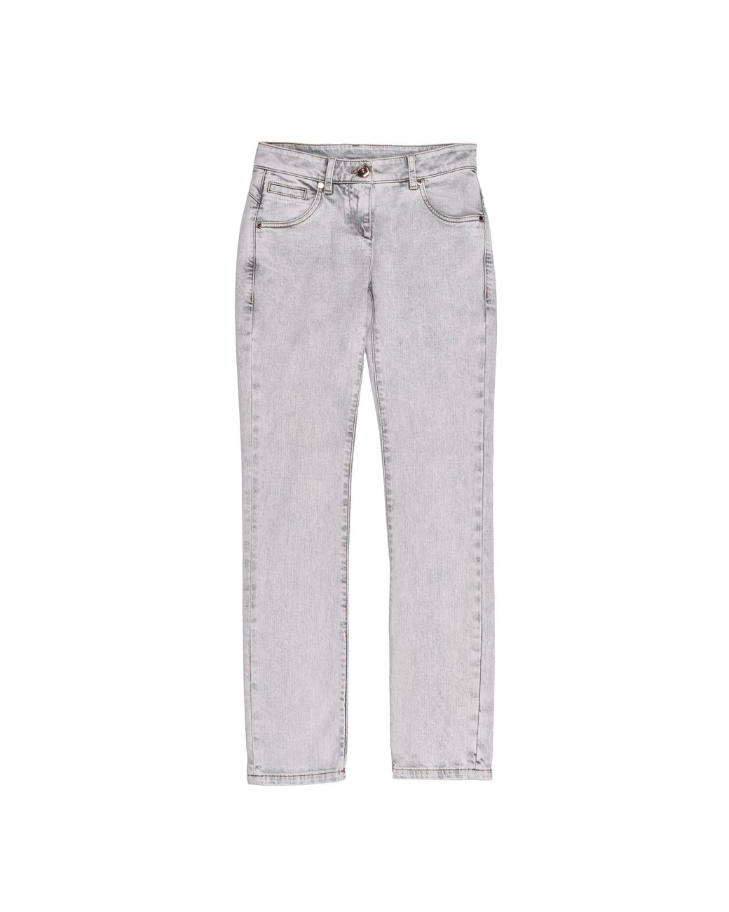 Brunello Cucinelli Gray Light Skinny Denim Trousers