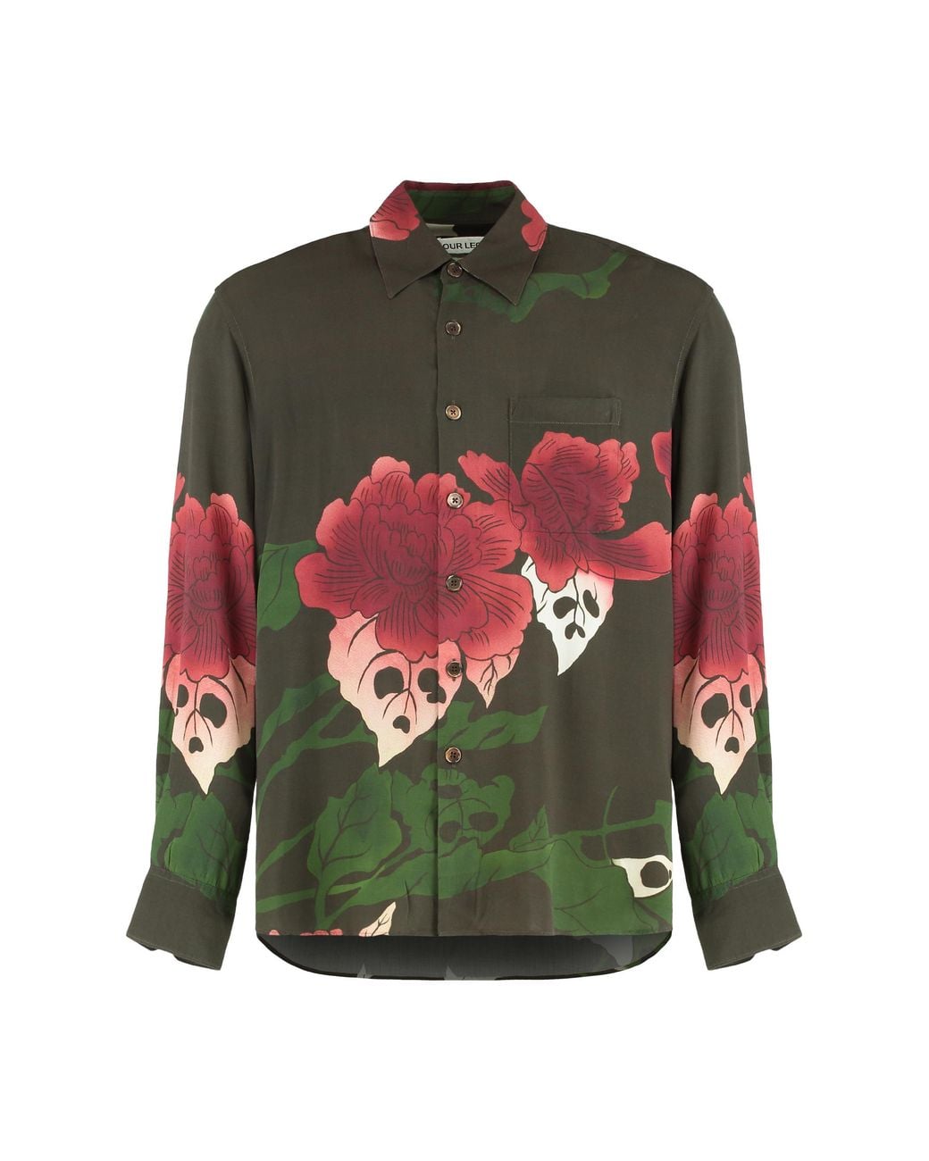 Our Legacy Green Printed Shirt Above Rayon for men