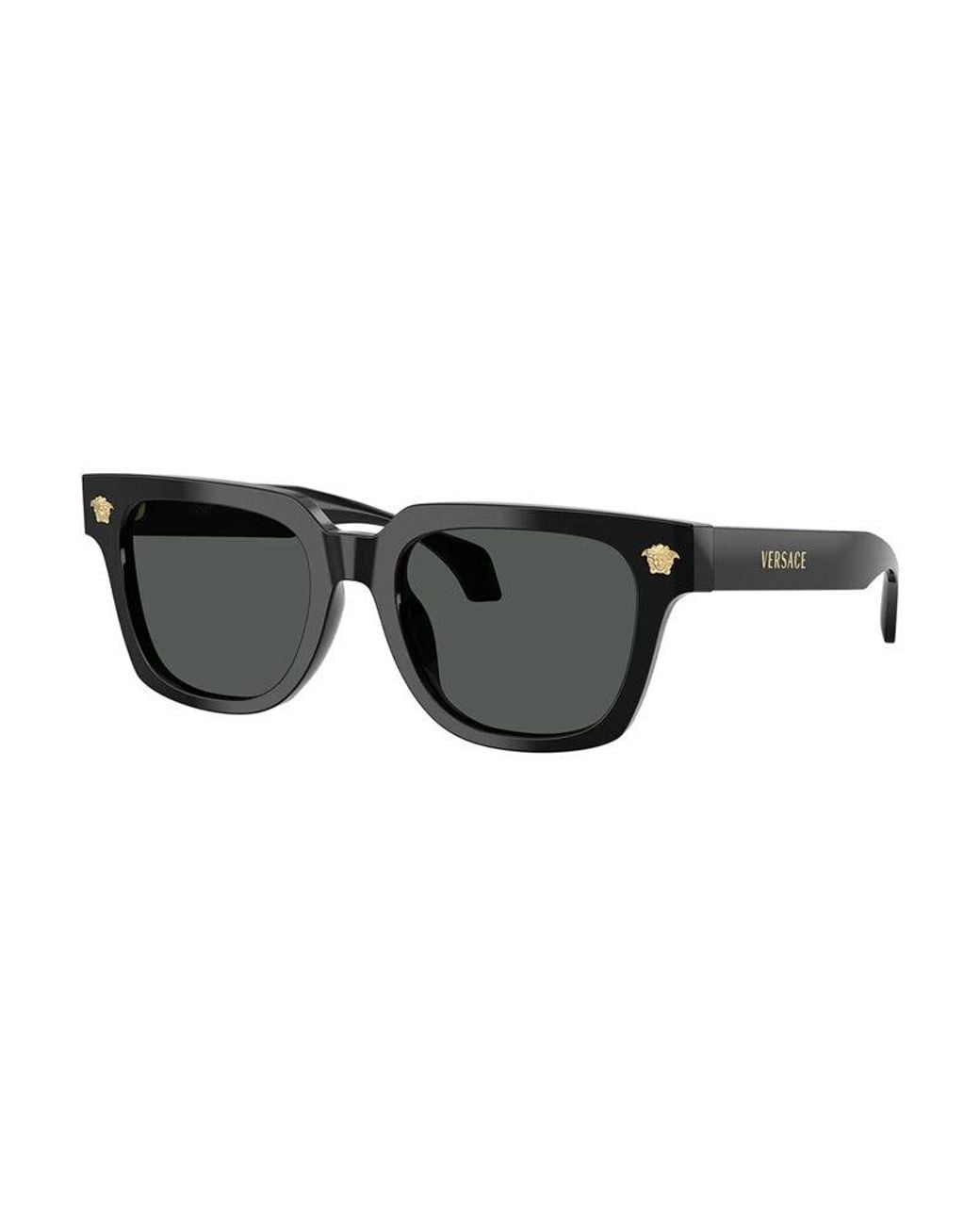 Versace Black Sunglasses Square Full Rim, Frame And Dark Lens Ve4510Ugb1-87 for men