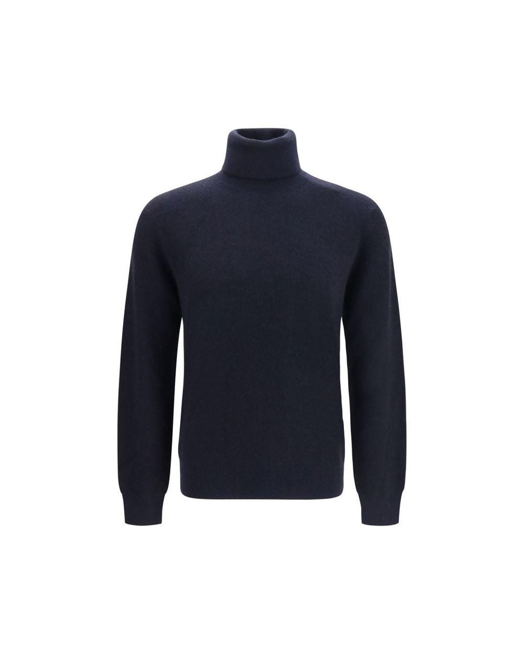Brioni Blue Cashmere Turtleneck for men