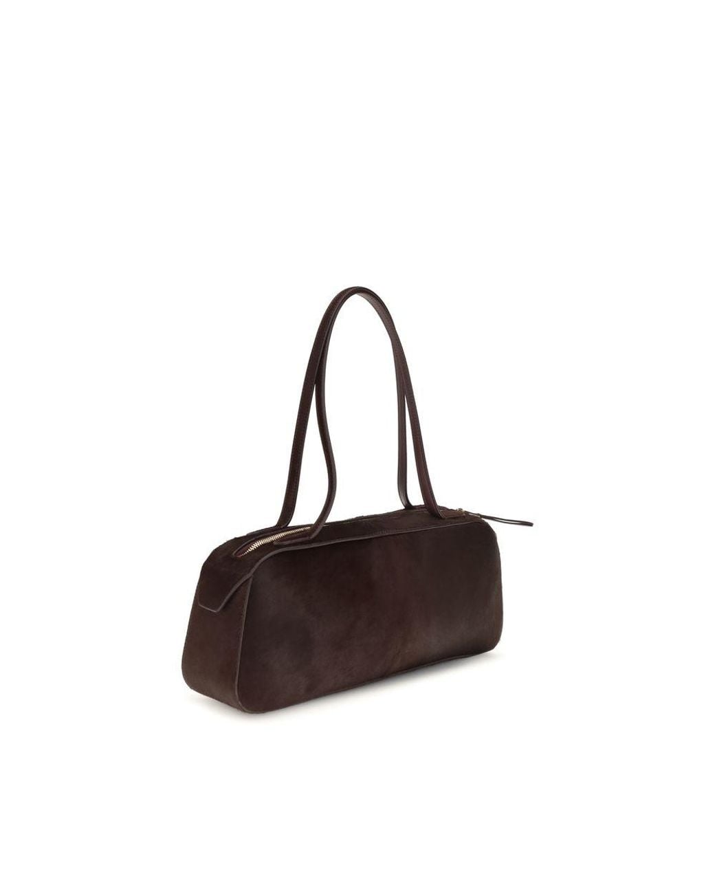 Khaite Brown Calf Leather Bos Taurus Shoulder Bag