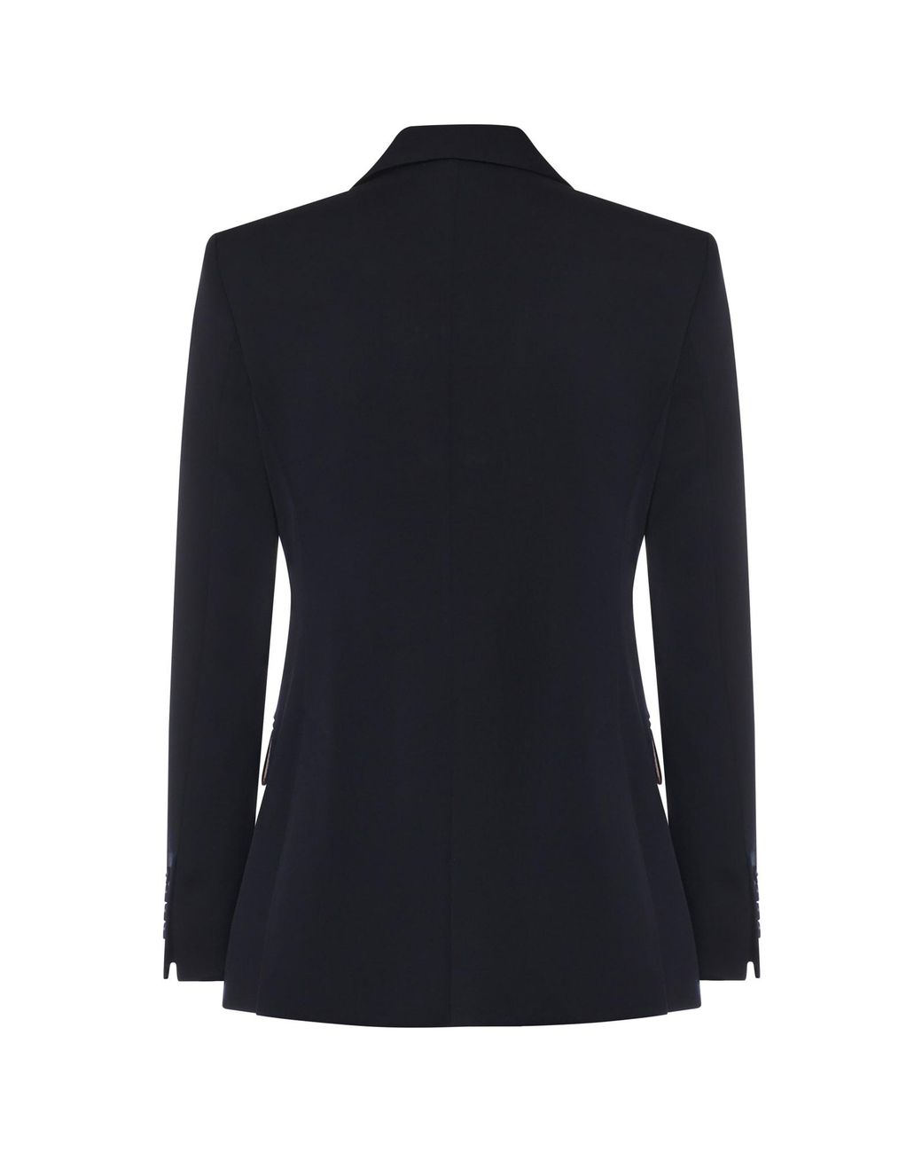 Max Mara Blue Double-Breasted Comfort Wool Blazer<Br