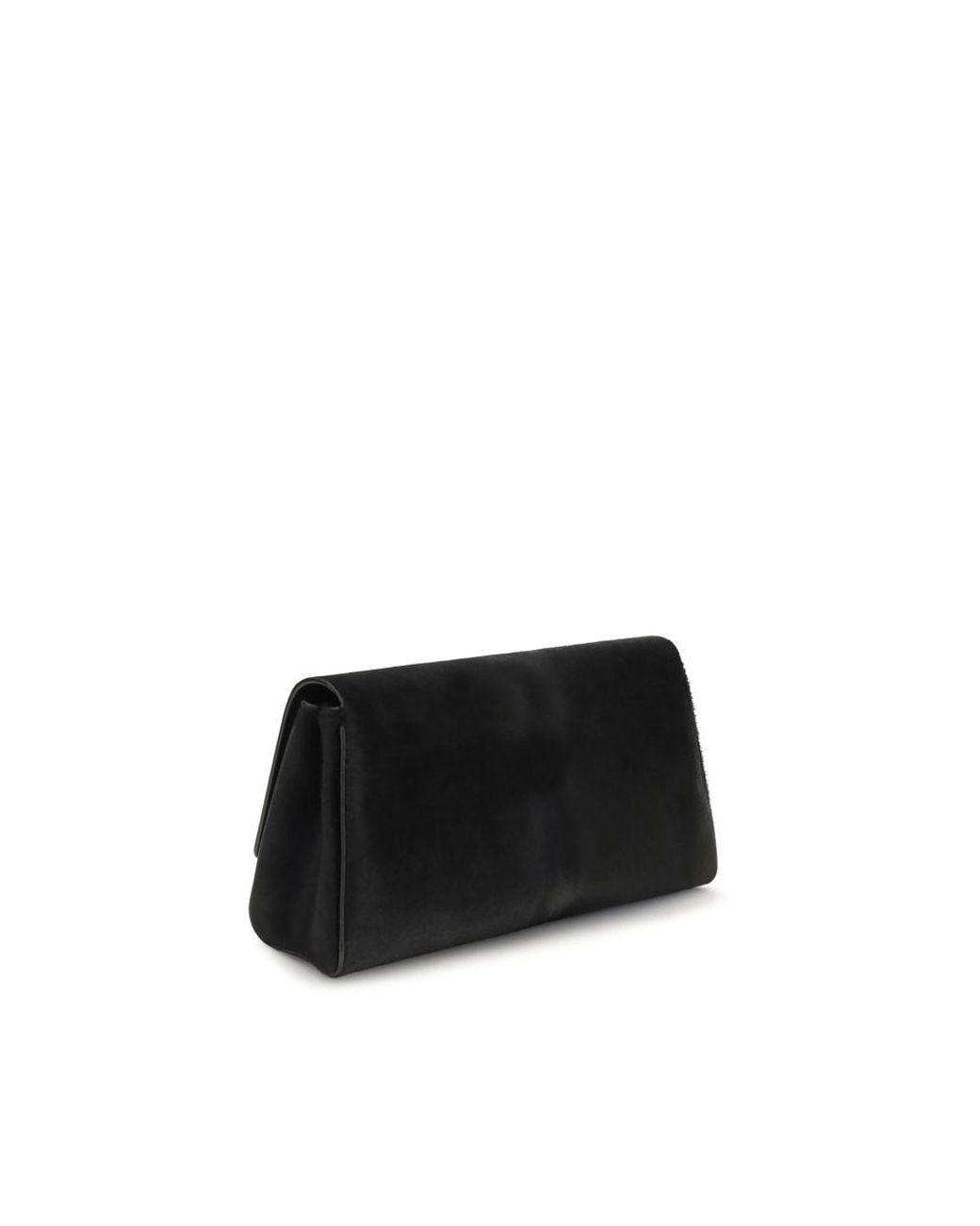 Khaite Black Calf Leather Bos Taurus Clutch Bag
