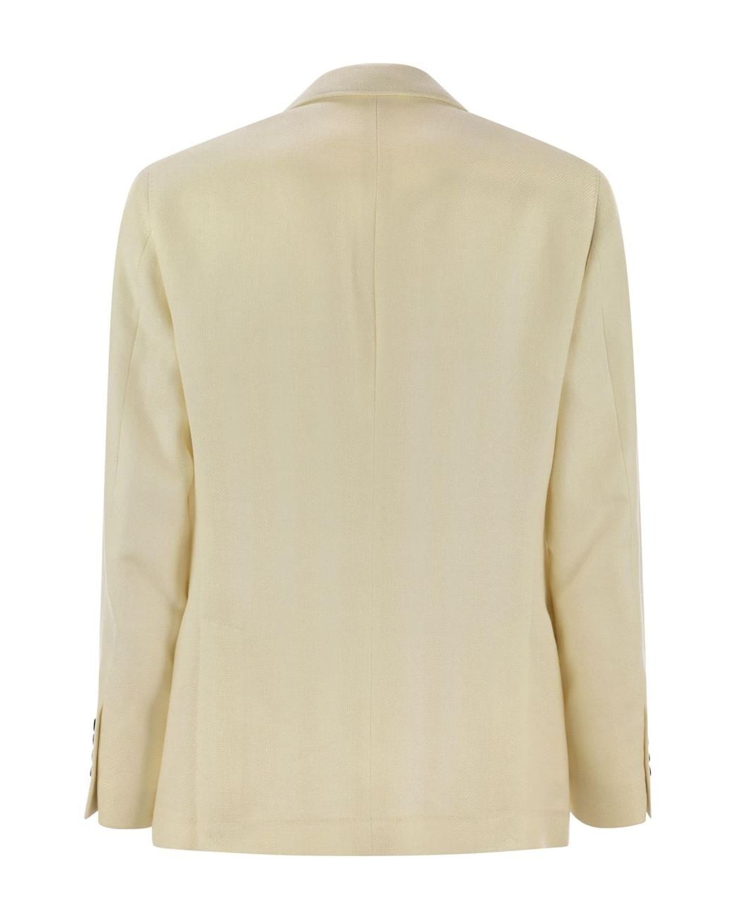 Brunello Cucinelli Natural Cream Linen Wool Blazer for men