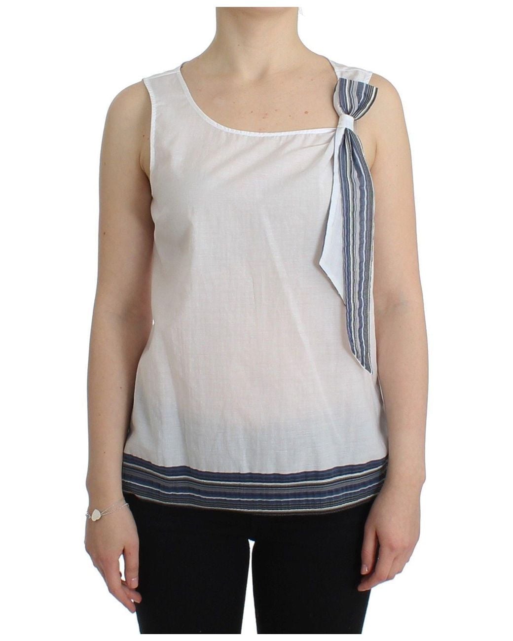 Ermanno Scervino Gray Top Blouse Tank Shirt Sleeveless