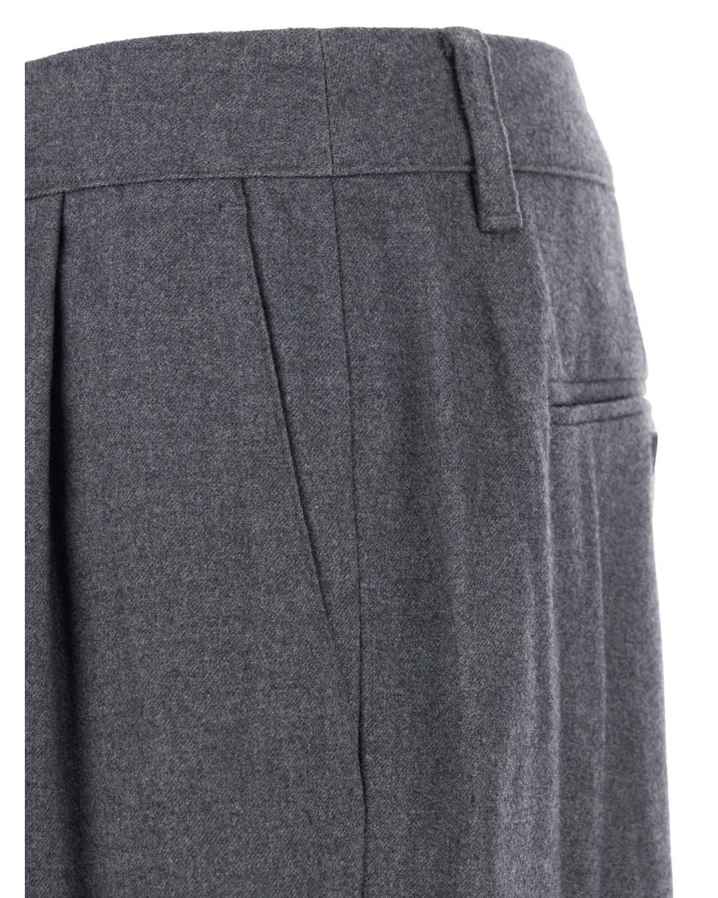 DUNST Gray Tailored Trousers With Front Pleats for men