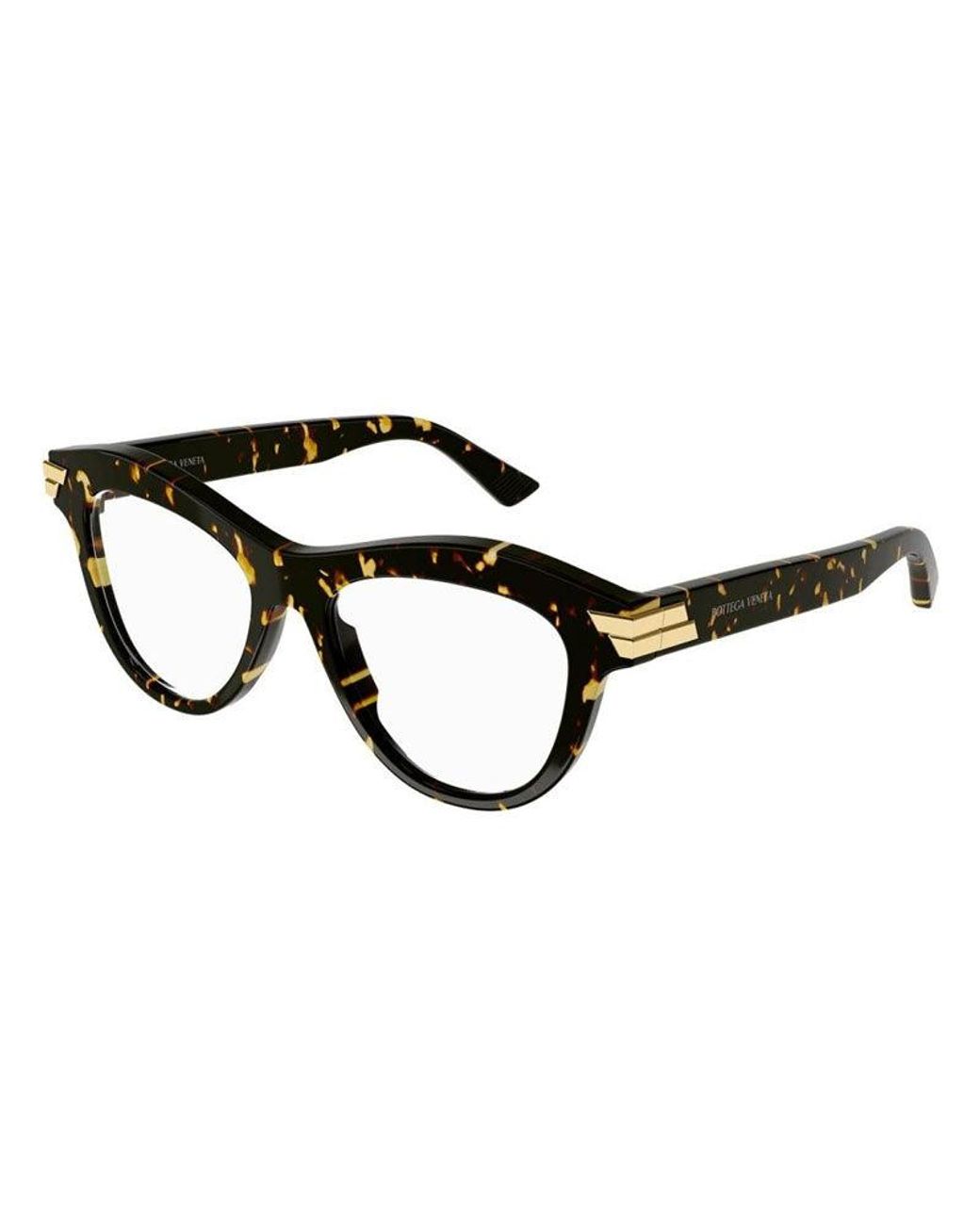 Bottega Veneta Black Eyeglasses Cat Eye Full Rim, Frame And Clear Demo Lenses Lens Bv1105O001