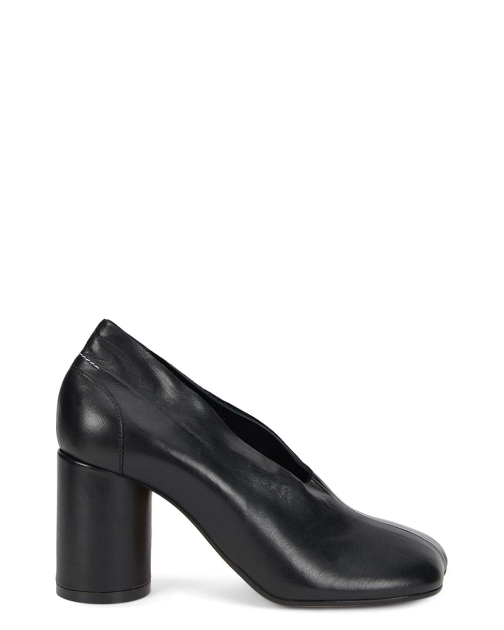 MM6 by Maison Margiela Black Court Shoes Anatomic Nappa Ovine Leather
