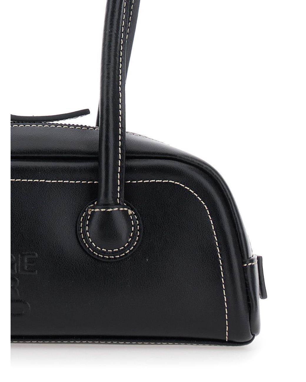 MARGE SHERWOOD Black Shoulder Bag Soft Boston Ew Mini Leather Cow