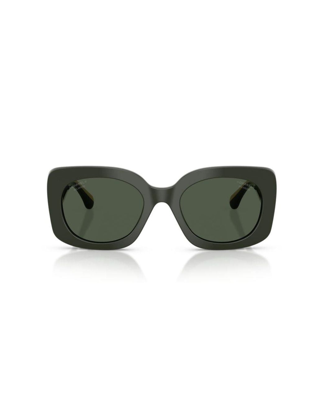 Chanel Green Chanel Eyewear Ch5563B Squared-Frame Sunglasses — Dark
