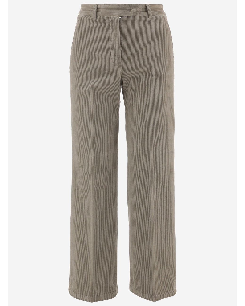 Ql2 Gray Stretch Cotton Trousers