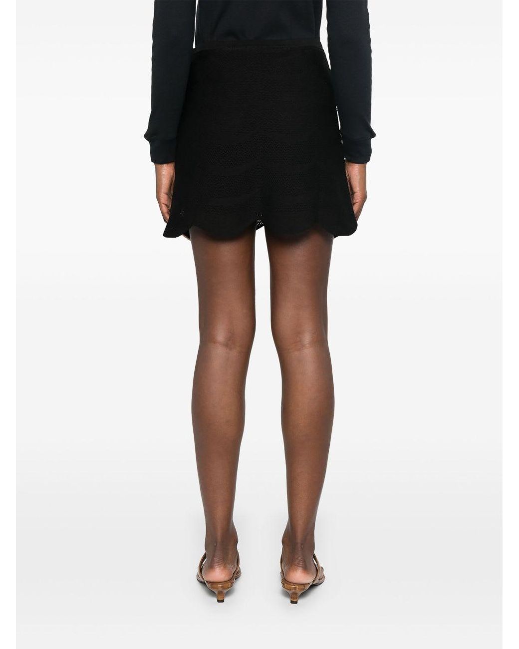 Tom Ford Black Silk And Cotton Mini Skirt