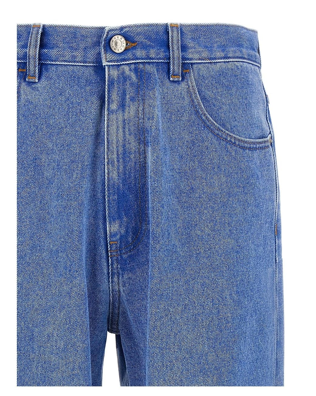 Marni Blue Bleached Cotton Denim Jeans