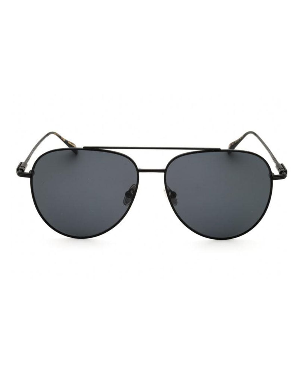 Ferragamo Black Ferragamo Sf308S Aviator-Style Metal Frame Sunglasses for men