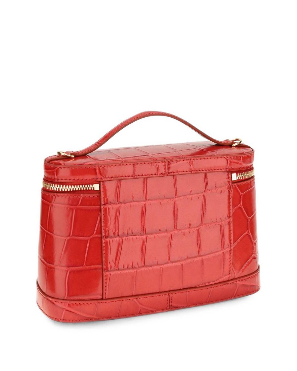 Jacquemus Red Croc-Effect Leather Top Handle Bag