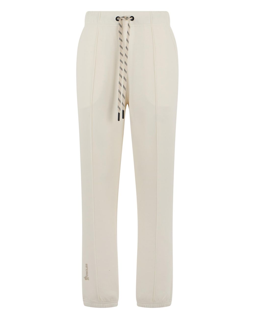 Moncler Natural High-Waisted Track Trousers Polyester Pants