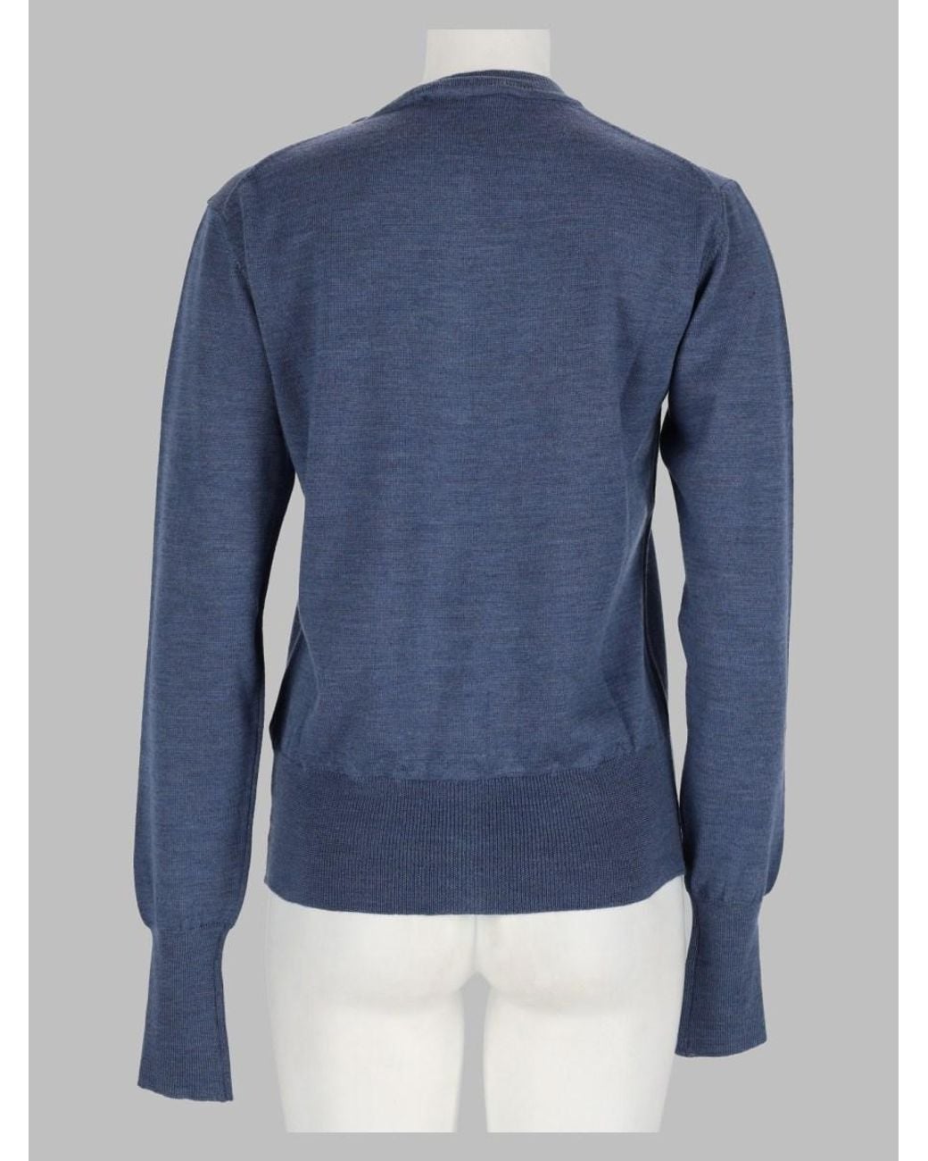 Vivienne Westwood Blue Bea Wool Cardigan Sweater