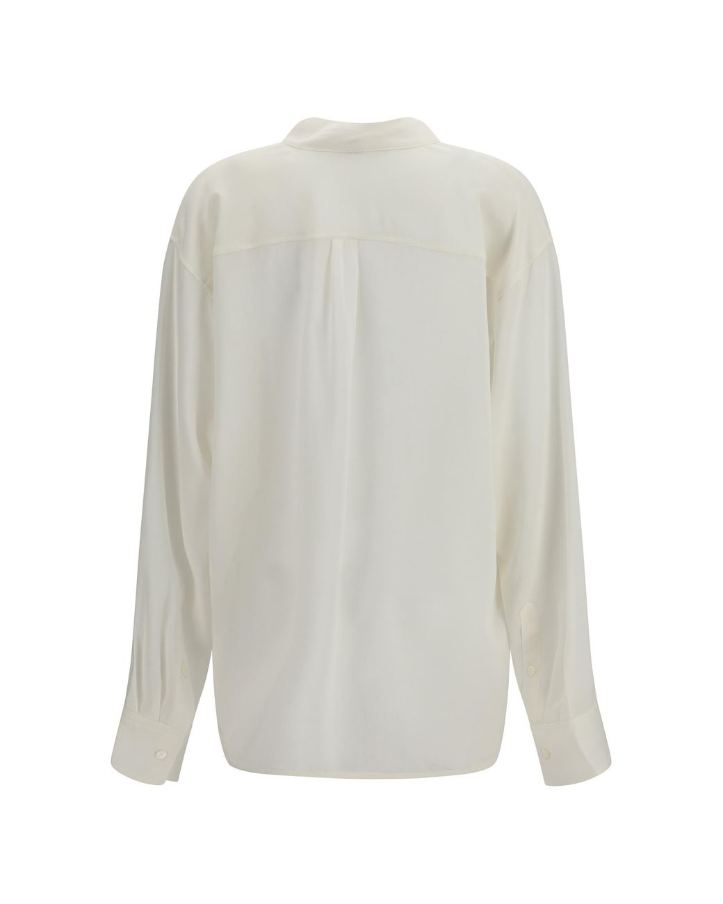 Totême White Shirt Layered Collar Viscose