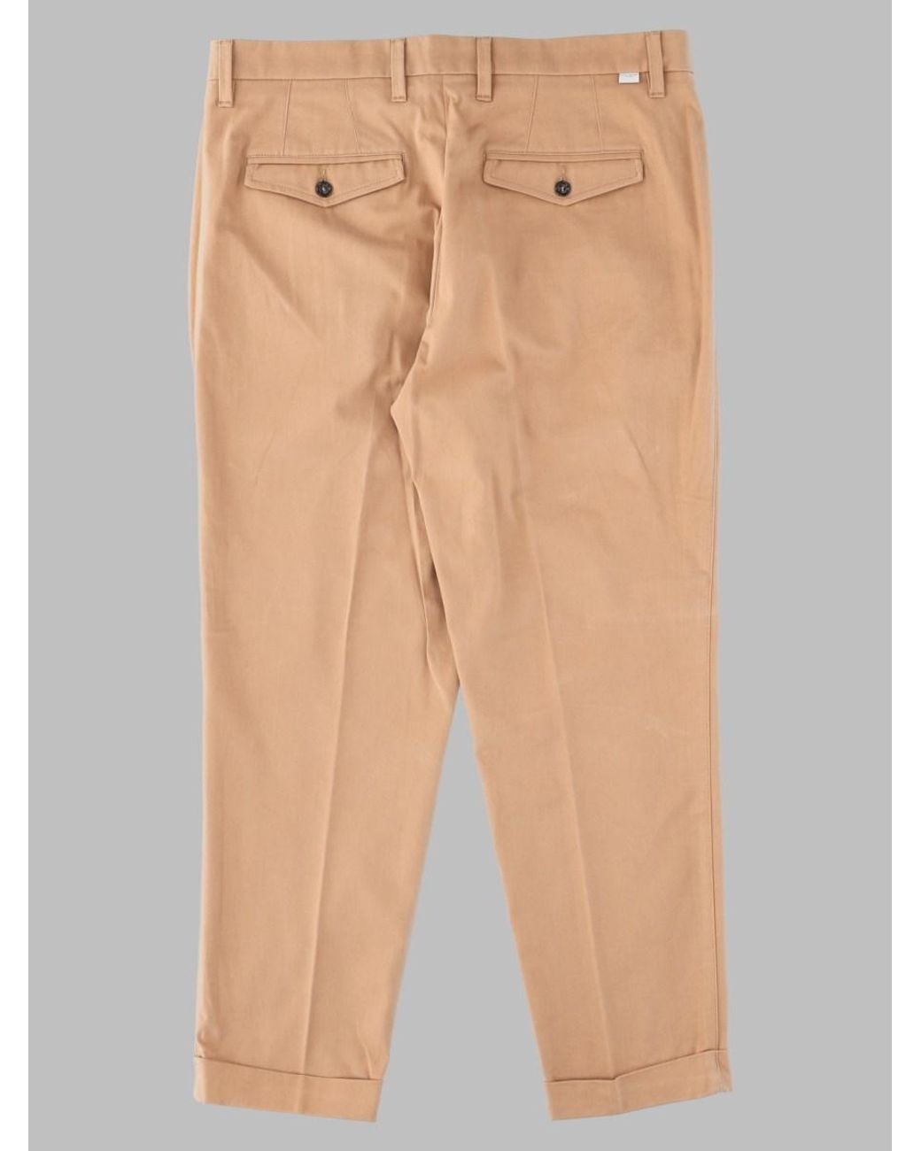 Paolo Pecora Natural Duomo Chino Trousers Cotton Elastane for men