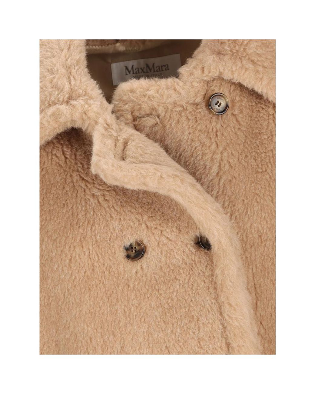 Max Mara Natural Double-Breasted Teddy Jacket