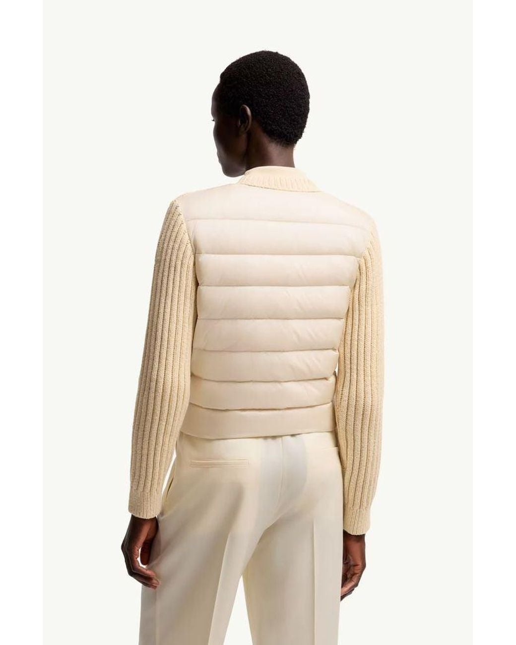 Moncler Natural Moncler Vest — Cream