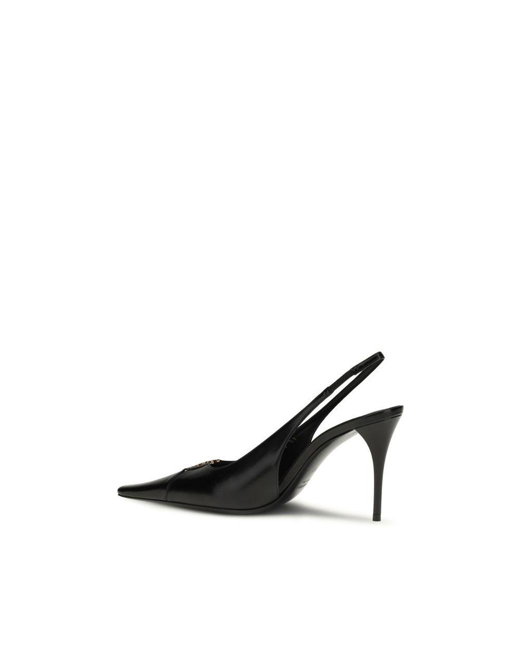 Saint Laurent Black Calf Leather Bos Taurus High Heel Pumps